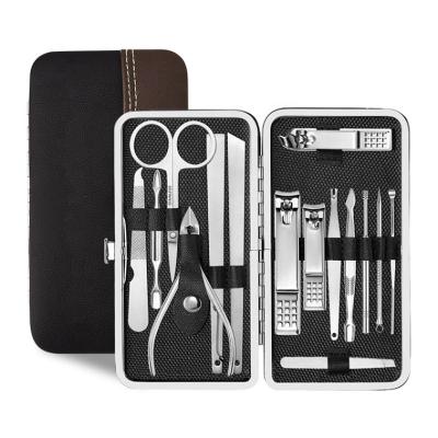 China 15Pcs Nail Manicure Tool Stainless Steel Personal Care Luxury Custom Beauty Manicure Grooming Kit Set Scissors Nail Cutter Clipper for sale