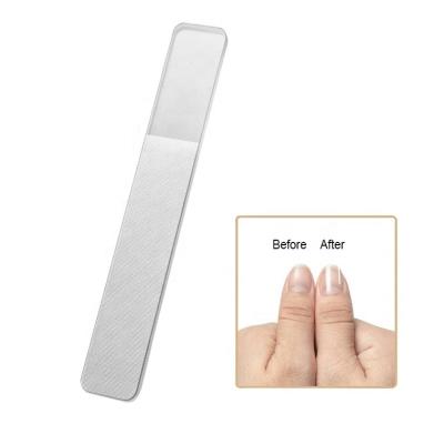 China Professional Luxury Washable Custom Nano Nail File Glass Nail File Crystal Nano Polish Nail File with Plastic Case for sale