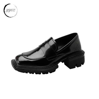 China Fashion Trend preppy look style back to school loafer shoes young girls lolita slip on unique sick sole close casual shoes for sale