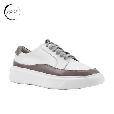 China Fashion Trend best quality and new arrival for women genuine leather trainer handmade extra cushion and padding walking sneakers for sale