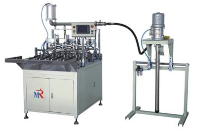 China 4 Station Oil Filter Caps PVC Gluing Machine 380V 50Hz 1500 Pieces/Hour Capacity for sale