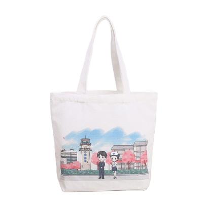 China Wholesale Cheap Recyclable Custom Printed Promotional Canvas Tote Bags With Logo Shopping Large Capacity Calico Cotton for sale