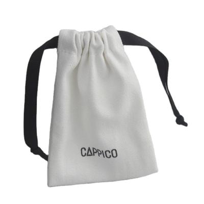 China Empty Logo Cotton Canvas Gift Drawstring Muslin Jewelry Pouches Bags Small Reusable Eco Friendly Custom Printed Recyclable for sale