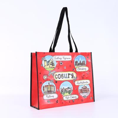 China Logo Reusable Grocery Packaging Laminated Bag PP RPET Woven Bag Recyclable Custom Eco Friendly Non Woven Shopping Tote Bag for sale