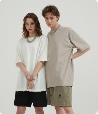 China Anti-wrinkle high street reduced short drop shoulder men's T-shirt oversized sleeve wash plus thick cotton cotton t-shirt beijing2022 for sale