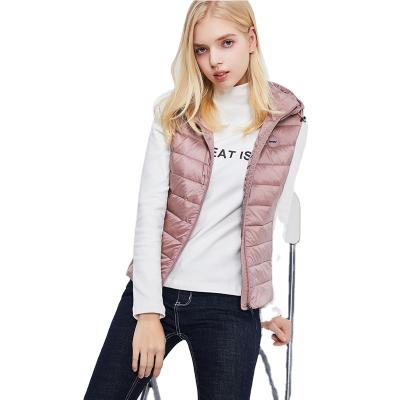 China Wholesale Winter Viable Warm Lightweight Hooded Vest Womens Chaleco Bottoming Vest for sale