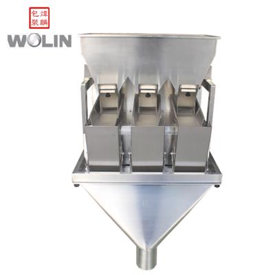 China Filling Granules Grains Three Heads Linear Weighing Machine Dosing for Granules Grains Rice Beans Salt Suger for sale