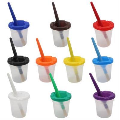 China Amazon 20 Pieces Waterproof Plastic Children's Reading Brush Graffiti Brush Wash Tool Toned Cup 8.7*18CM 8.7*18CM for sale