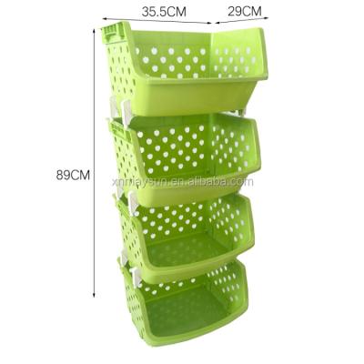 China 3 Layers Sustainable Sustainable Storage Basket Decorative Laundry PP Storage Baskets for sale