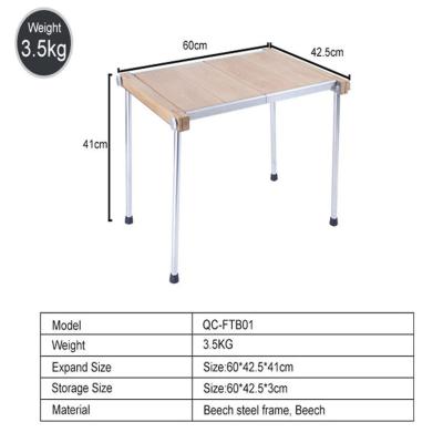 China QCFTB-01 Japanese Easy Folding Camping Table for sale