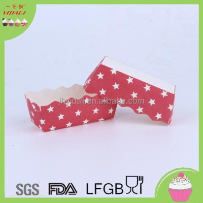 China Disposable Rectangular Paper Cupcake Liners, Paper Muffin Cups, Cupcake Muffin Boxes for sale