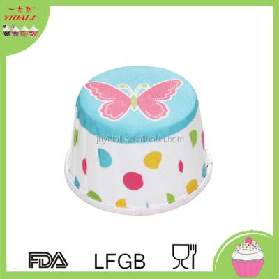 China Disposable Bakery Cake Paper Cup With Muffin Mouth Edge for sale