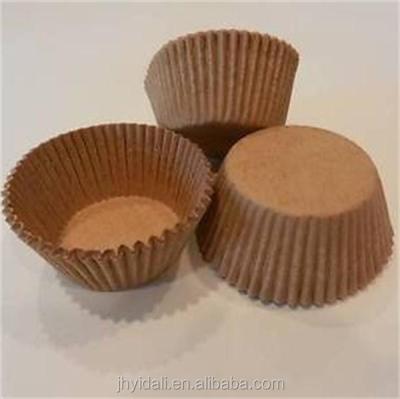 China Single Wall Pure Brown Color Transparent Paper Baking Cup for sale