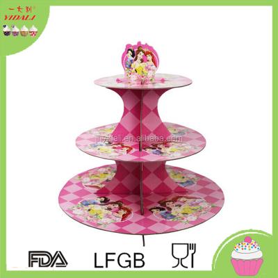 China Disposable Colorful High Quality 3-Layer Cake Stand for sale