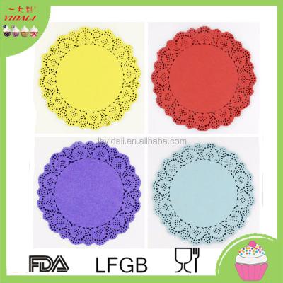 China Place Paper Wedding Invitation Round Lace Paper Doilies for sale