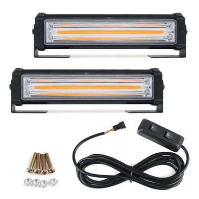 China The AUTO truck etc. Amber White Red Blue CAR Grille Led Strobe Light Car 12V 24V COB Light Bar Clear Led Strobe With Controller for sale