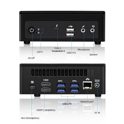 China For Linux 2*HD+DP 3* 4K@60HZ Core i5 1135G7 i7 1165G7 M.2 NVME Win10 Nuc PC 2* HD DP 4K@60Hz Gamer PC Gamer business the mini for sale