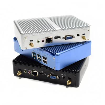 China Core i7 5550U i5 7267U win10 linux media fanless oem mini pc nuc central desktop computer with dual display 4k output 12V for sale