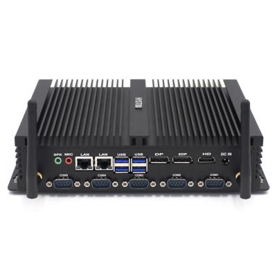 China 3 Display Industrial Win10 Linux I5 8250U I7 8550U Fanless Mini Pc Dual Lan With Rs232 COM Port Lpt 4K Output Htpc for sale