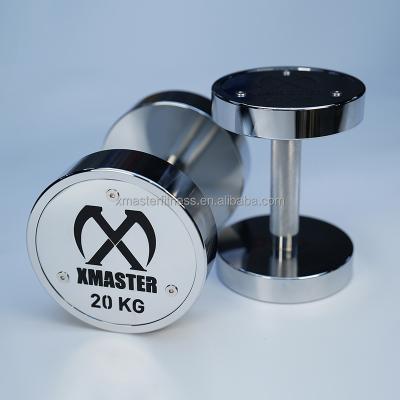 China Universal Xmaster Chrome  Steel Dummbell with Fixed Handle Steel Dumbbell for GYMS for sale