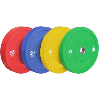 China Universal Colored Plate Rubber Bumper Set 5kg, 10kg, 15kg, 20kg, 25kg for sale