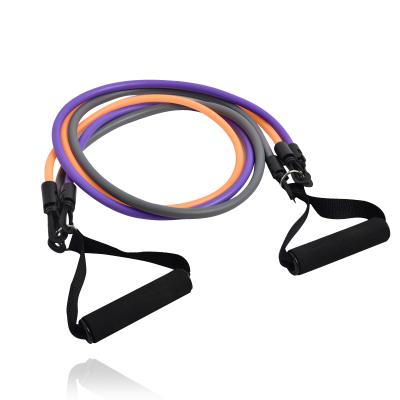 China TPR Exercise Resistance Bands Workout Toning Tubes With Handles for sale