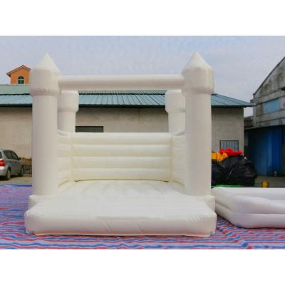 China PVC OBL Customized New Design Commercial Grade Inflatable With En14960 Certified Ball Pit 4m*4m Kids White Bouncy Castle for sale