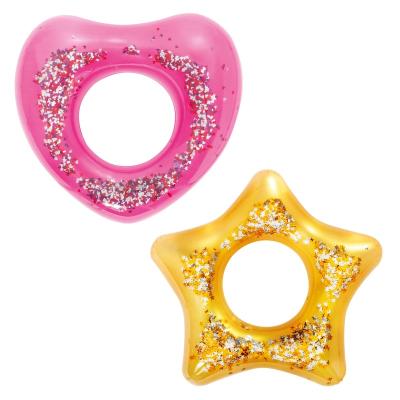 China River Serpent 36141 91cm*91cm Inflatable Star Glitter Melting Heart Swim Float Tube Ring for sale