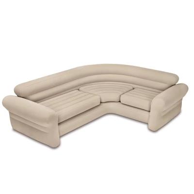 China INTEX 68575 Modern Design Foldable Inflatable Furniture Lounge Sectional Air Bed Sectional Corner Inflatable Sofa for sale