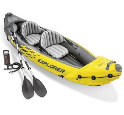 China Intex 68307 2 Person Explorer K2 Pedal Kayak 2 Person Fishing Canoa Sea Kayaks Inflatable Boat for sale