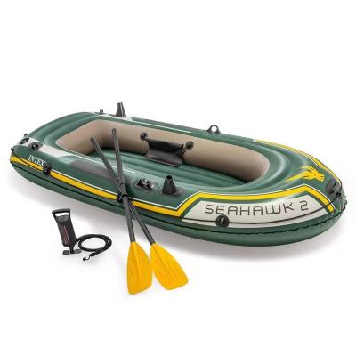 China 2 Person Intex 68347 Paddle PVC Fishing Kayak Sand Eagle 2 Person Fishing Boat CanoeKayak Seat Inflatable Rowing Boats for sale