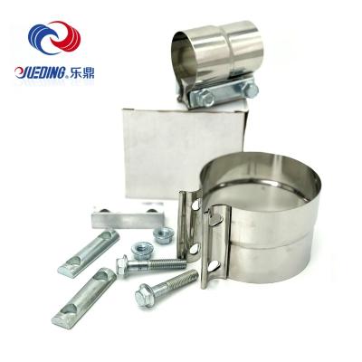 China Preformed Connection 304 Stainless Steel Lap Joint Exhaust Muffler Pipe Clamp for sale