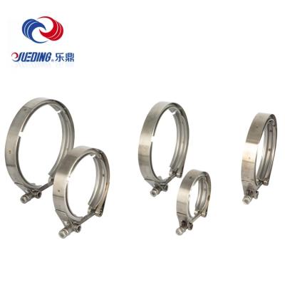 China Health Care Heavy Duty 3 Inch T Bolt Exhaust V-Band Pipe Clamps 304 Stainless Steel Adjustable Single T Bolt Hose Clips for sale