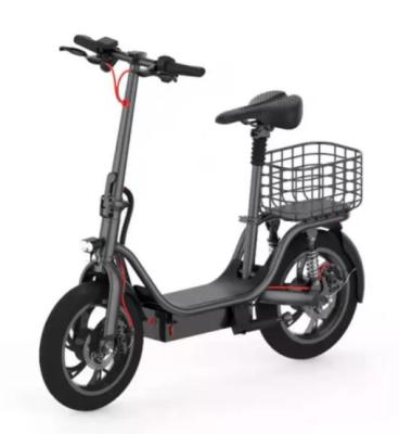 China Aluminum Alloy Smart Electric Bikes With Li Battery 12inches Two Rear Wheels Element 18650 Dual Basket 350W 36V 6.0Ah E-BIKE Shock Absorber for sale