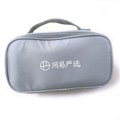 China Wholesale Promotional Custom Zipper Fashion Logo Polyester Makeup Bag Cosmetic Bags for sale