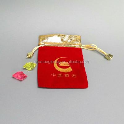 China Safety Wholesaler Online Velveteet Jewelry Gift Bag Pouch Drawstring Small Long Small for sale