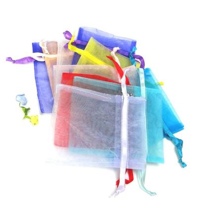 China Recyclable Wholesale Popular Promotions Customized Organza Drawstring Bags for sale