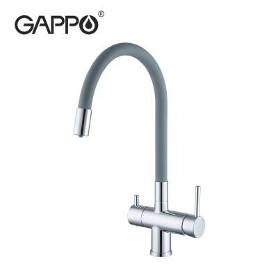 China Long Direction Faucets Gappo System Wholesale Suppliers Flexible Steel Hose Neck Faucet Filter Kitchen Faucet G4398-30 for sale