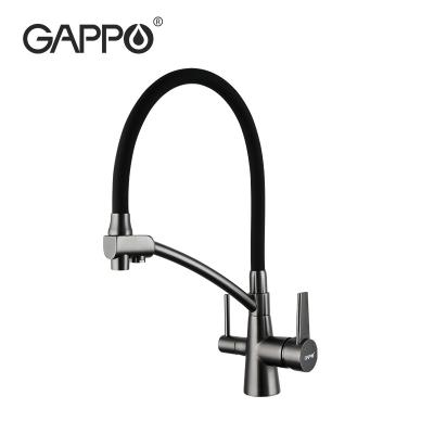 China Other Hot Selling Gappo Good Quality Long Neck Single Handle Flexible Filter Kitchen Faucet G4398-19 for sale