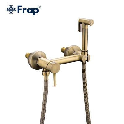 China Frap Sense Faucets New Wall Mounted Bidet Faucet Hot Water Bronze Bidet Faucet F7503-4 Gold And Cold for sale