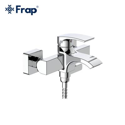 China No Sliding Bar New Chrome Bathtub Mixer Frap Brass Shower Faucet Bathroom Faucet F3269 Hot And Cold for sale