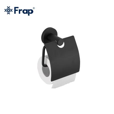 China User Friendly Frap Eco-friendly Stainless Steel Cover Toilet Paper Holder Box Black Towel F30203 for sale