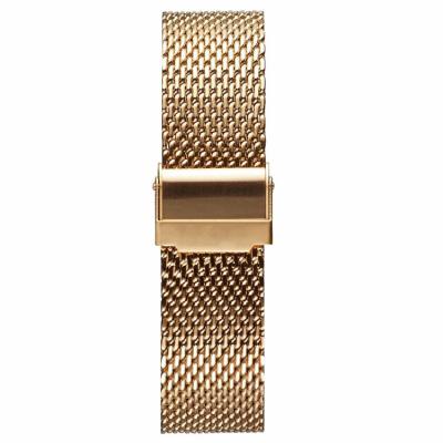 China Luxury Double Fashion Milanese Mesh Watch Band Strap Stainless Steel Buckle Quick Release Clasp W106 for sale