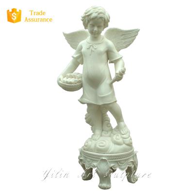 China Modern White Stone Angel Baby Statue For Sale for sale