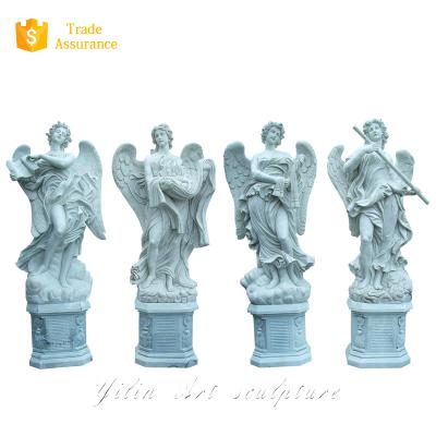 China Traditional Outdoor Stone Garden Angel Statue For Sale for sale