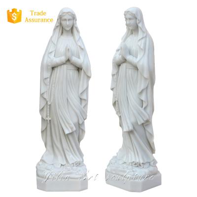 China Large White Stone Virgin Mary Statue Durable and Artistic Garden Molds For Sale for sale