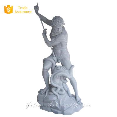 China Durable And Artistic Carved Stone Marble Roman Soldier Statue Sculpture For Sale for sale