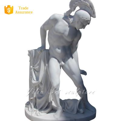 China Durable And Artistic Carved Marble Roman Soldier Statue For Sale for sale