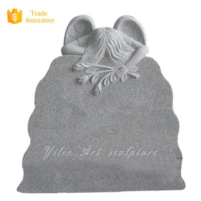 China Modern Black Marble Headstone Angel Headstone Statue For Sale for sale