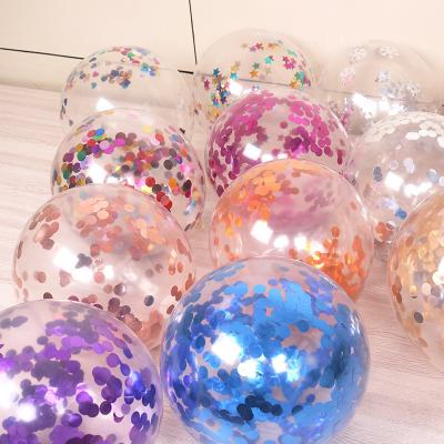 China Clear Advertising Toy Confetti Balloon Birthday Wedding Party Decoration Latex Confetti Balloon Toy New Amazon Advertising for sale